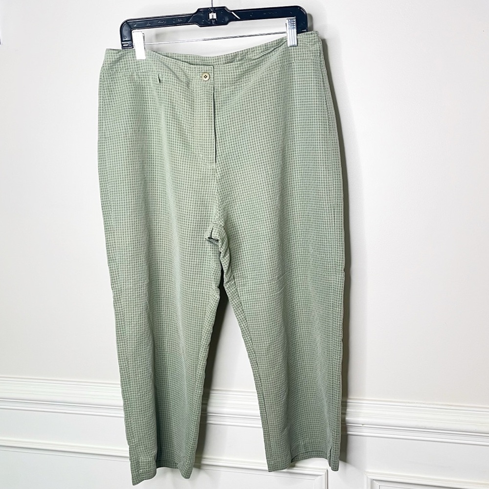 Woolrich Women's 1044‎ Sage Gingham Cropped Pants size 12